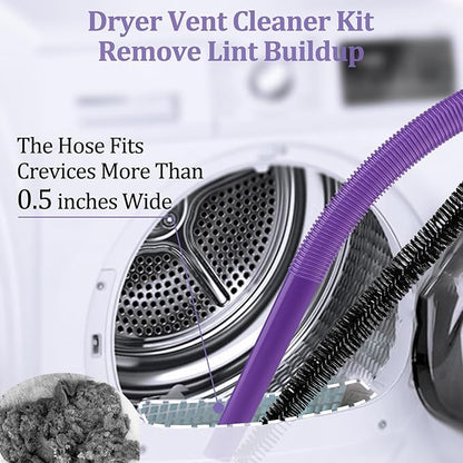 RTop Dryer Vent Lint Vacuum Atttachments and Crevice Tool for Dyson Gen 5 V15 V15s V12 V11 V10 V9 V8 V7 Detect Outsize Slim Absolute Cyclone Vacuum Nozzle Flexible Dryer Lint Remove Tool Cleaner Kit