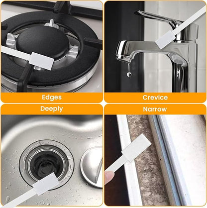 50 Pcs Disposable Crevice Cleaning Tool Crevice Brush Crevices Hole Cleaning Brush for Keyboards, Grooves, Stove, Table Corner and Small Spaces
