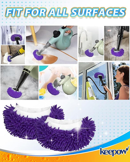 Handheld Steam Cleaner Pads Cloth Steamer Attachments Steam Mop Accessories Compatible with Bissell Steam Shot/Wagner Spraytech/McCulloch/PurSteam Universal Reusable Washable Steam Pad Clothes Cover