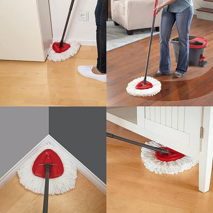 Mop Replace Head, Spin Mop Replacement Head Easywring 1-Tank System, Easy Cleaning, Microfiber, Machine Washable (3 Pack)