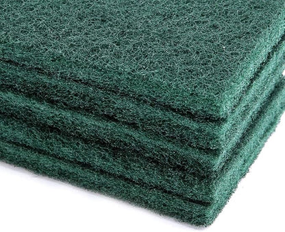 5Pcs/Set Scourer Scouring Pad, Heavy Duty Scour Pads Sponge Dish Scrubber Non-Scratch Reusable Household Scrub Pads Abrasive Finishing Pads for Kitchen and Dish Cleaning Tool(Green)