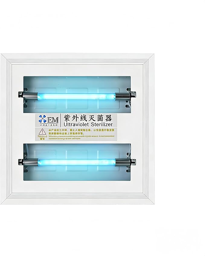 COIO White Embedded Ultraviolet lamp with Wireless Remote Control Timing Setting, achieving 360 ° Coverage, Suitable for use in Home Offices, Restaurants, and Hotels When unmanned (US-007112W-Q)