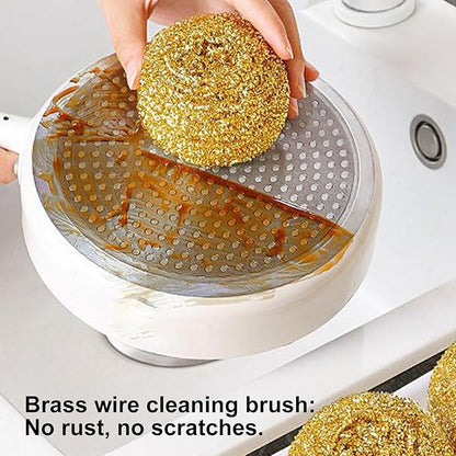 Copper Dish Scrubber – Extra Strength Ball | Heavy-Duty Cleaning Ball for Pots, Pans & Grills, Removes Stubborn Dirt, Buildup & Oil Stains; Perfect for Kitchen, Barbecue, Tile & Baking Surfaces