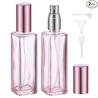 Segbeauty 2pcs Perfume Atomizer, 20ml Cologne Travel Bottle Refillable, Empty Small Perfume Spray Bottle Portable Fine Mist Perfume Making Kit Dispenser Refill Travel Bottles Container Sprayer