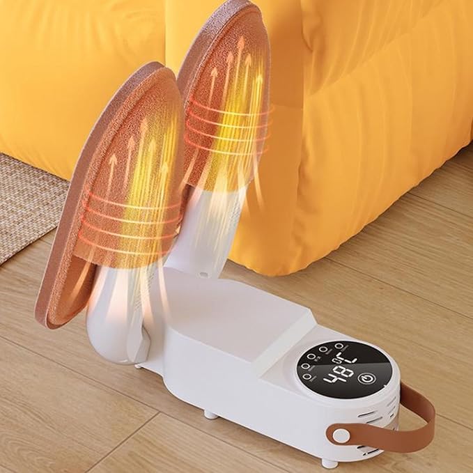 ciciglow Electric Shoes Boots Dryer, Extendable Collapsible Fast Drying Deodorizing Electric Boot Warmer Machine, Silent Portable Electric Boot Deodorizer (US Plug 110V)