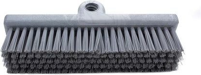 SPARTA 40423EC23 Plastic Floor Scrub Brush, Wall Brush, Equipment Brush With Nonabsorbent Bristles For Industrial Kitchens, Hospitals, Commercial Cleaning, 10 Inches, Gray