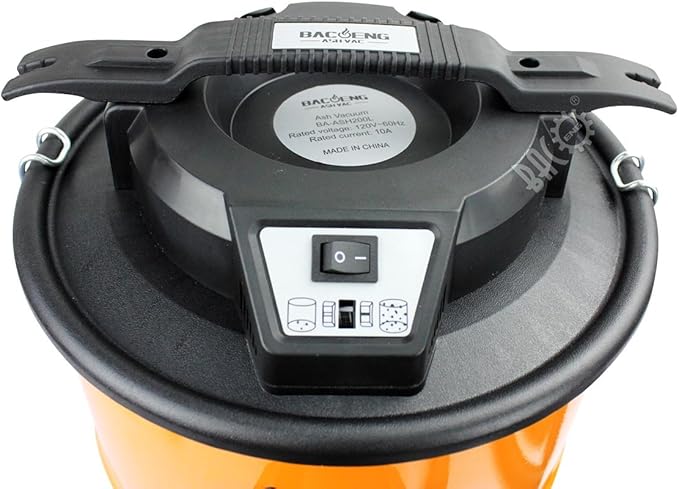 BACOENG Ash Vacuum Cleaner, 5.3 Gallon Ash Vacuum for Pellet Stoves, Wood Fireplace, Ash Vac Pellet Grill, Wood Stoves, Fire Pits