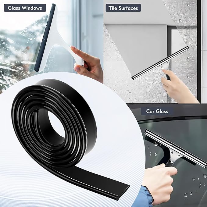 CdbC 41 Inch Squeegee Rubber Replacement, Squeegee Replacement Rubber Blade, Versatile Squeegee Rubber Refill for Shower, Doors, Window & Glass Cleaning