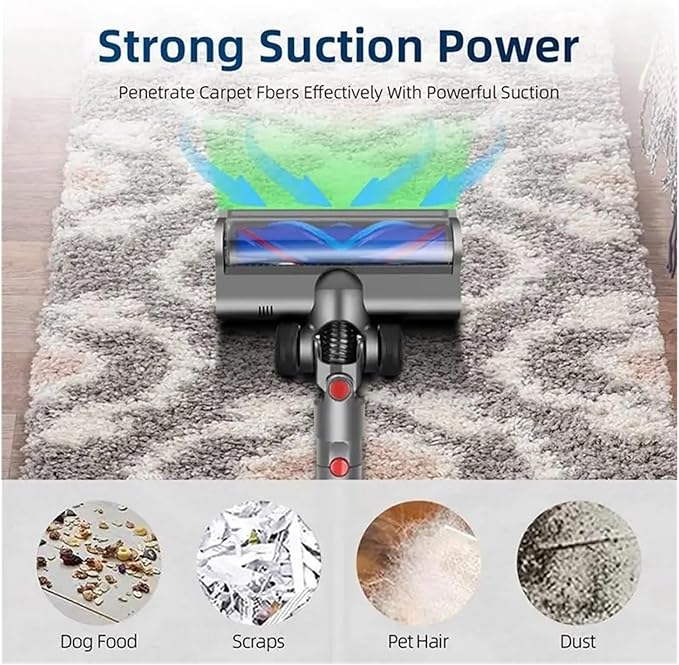 Y50A Vacuum Cleaners，Compatible ForDyson， Head Replacement Parts Cleaning Head with Green LED Light