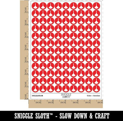 Feather Duster Cleaning 200+ Round Stickers - Gloss Finish - 0.50" Size - Red