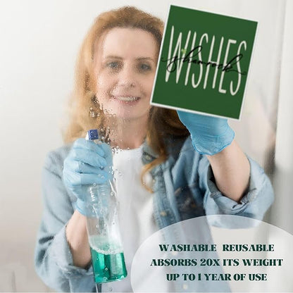 Lucky Wishes Green Swedish Dishcloths for Kitchen, Swedish Dish Cloths for Four-Leaf Clover, 4 Pack Dish Towels for Kitchen, Papaya Reusable Paper Towels Washable