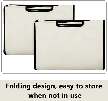 Bonuci 4 Pcs Laundry Sorter Replacement Bags Hamper Cart Removable Replacement Laundry Storage Organizer Bag Hamper Liner, No Hooks 14.76 x 8.66 x 21.65 Inch (Beige)