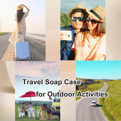 Travel Soap Holder Bar Soap Dish Shower Soap Saver Case Container Box for Bathroom Camping Gym Vonpri (Transparent 3pack)
