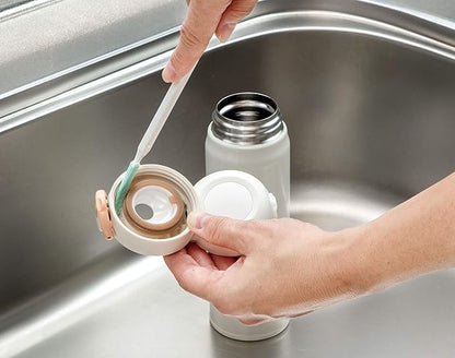 Mameta Kitchen Cleaner Bottle Inner Plug Wash White Groove Stick Approx. Width 1 0.6 17cm Slim Brush Approx. Width 2.7 x Depth 1.7 x Length 18.5cm KB-824 3 pcs