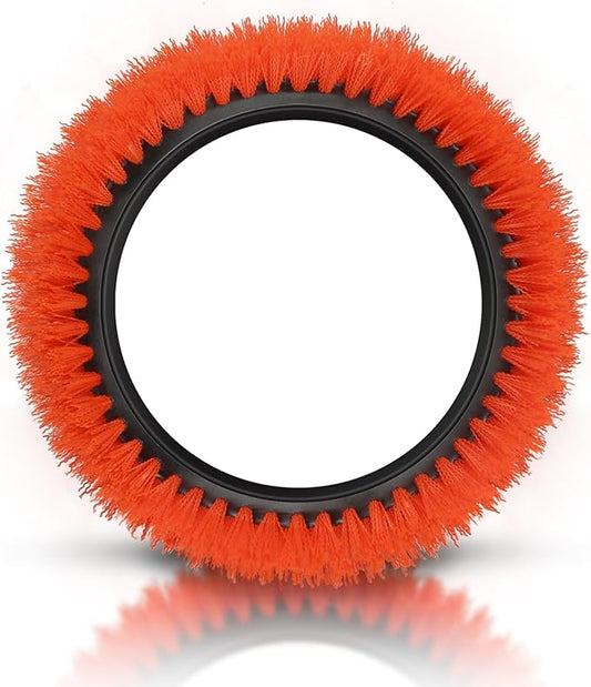 237047 Orange Commercial Tile and Resilient Floor Scrub Brush Replacement for Oreck Commercial ORB550MC, ORB600MW and ORB700MC floor machines, for Bissell BGEM9000, Heavy-Duty Brush, 10.5 in. Diameter