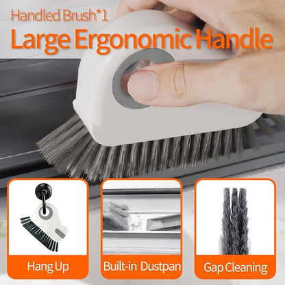 13Pcs Crevice Cleaning Brush Set, Window Groove Cleaning Brush Kit Hard Bristle for Sliding Door, Sill, Tile Lines, Shutter, Corner, Grout, Sink