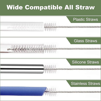 Straw Cleaner Brush for Stanley, 4Pcs Reusable Extra Long Straw Cleaning Brush for 14oz 20oz 30oz 40oz Stanley Mug, Cleaning Brush for All Plastic, Glass, Stainless and Silicone Straws
