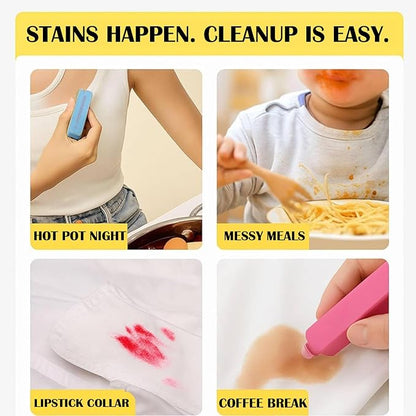 Double-Headed Instant Stain Remover Pen, Portable Dual-Tip Stain Remover Pen for Clothes Spot, Instant Fabric Stains Removers Pens for Oil Wine and Food Stains, Dates, Office, Travel Using (Combo 2)
