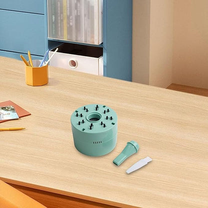 for Mini Desktop Vacuum Cleaner with High Suction Power, Portable Handheld for Vac for Crumbs and Debris on Desk, Keyboard, Sofa, Office and Home Use(green)