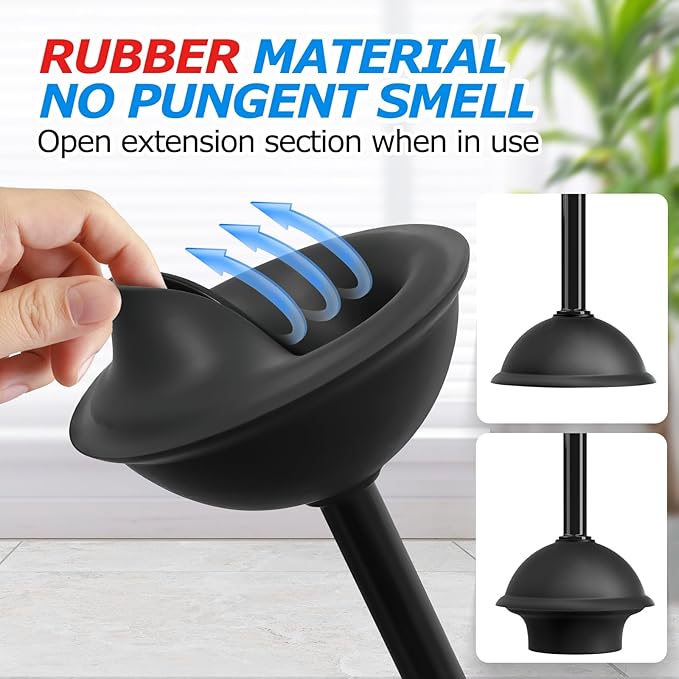 FORASTO 2Pack 2 in 1 Toilet Brush and Plunger Set,Toilet Bowl Brush Plunger Set,Toilet Brush Plunger Combo,Cleaning Brush,Cleaning Supplies,Groove Gap Brush,Bathroom Cleaning Tools