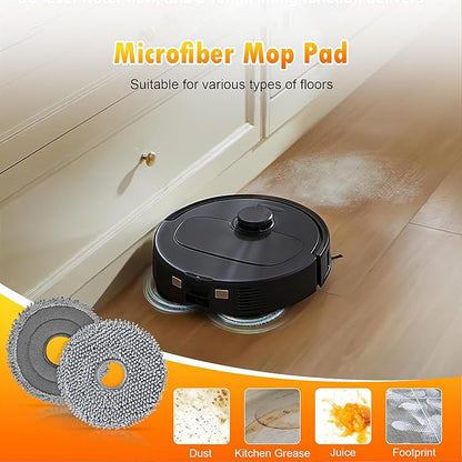 26 Pack Replacement Accessories for Roborock QV 35A/QV 35S Robot Vacuum Cleaner, 2 Mainbrush 6 Side Brush 4 HEPA Filter 6 Mop Pads 6 Dust Bags 1 Cleaning Brush 1 Screwdriver