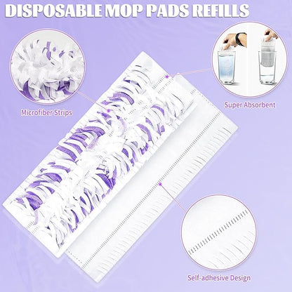 80 Pack Disposable Pads Compatible with Swiffer Power Mop Pads Replacement for Swiffer Power Mop Refills, Multi-Surface &Wood Floor Cleaning