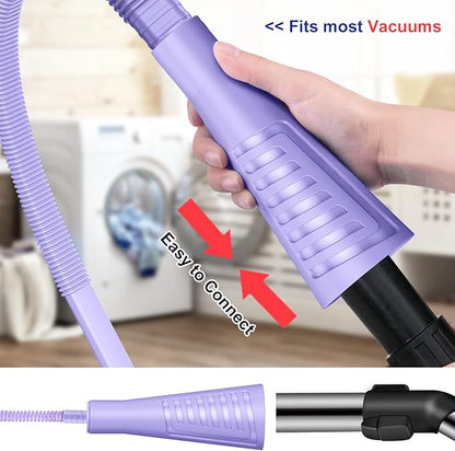 Sealegend 2 Pack Dryer Vent Cleaner Kit Vacuum Hose Attachment, Dryer Lint Cleaner Kit Lint Remover Tools Hoses with Adapter (Purple)