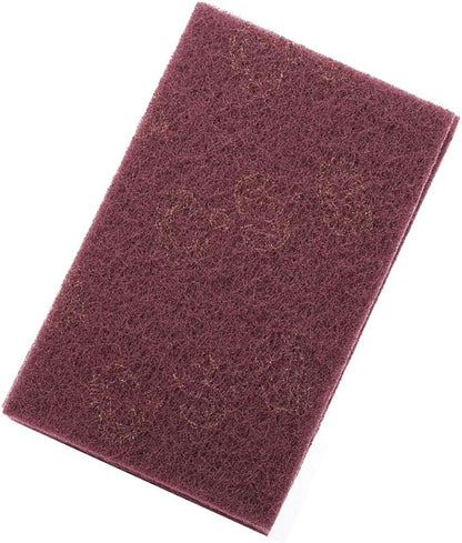 Professional Abrasive Scouring Pads Heavy Duty Industrial Strength Cleaning Sponges for Tough Grime Pots Pans BBQs Ovens Griddles Fine Red Coarse Green 5 Piece Set (Red)