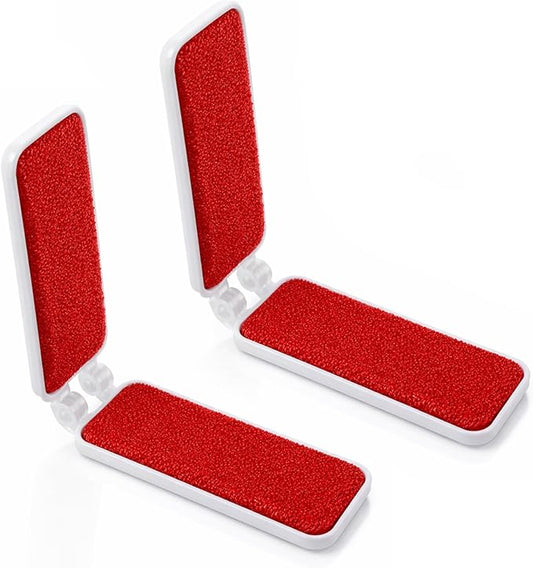 2 PCS Travel Lint Brush, Foldable Lint Brush for Clothes, Reusable Mini Lint-Brushes for Furniture, Pet Hair, Fabric Fluff