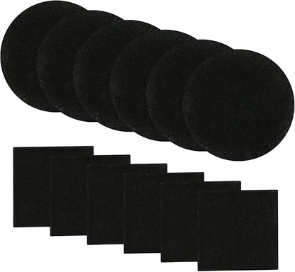 Resinta Compost Bin Filters - 12 Pack Refill Set, Round and Square