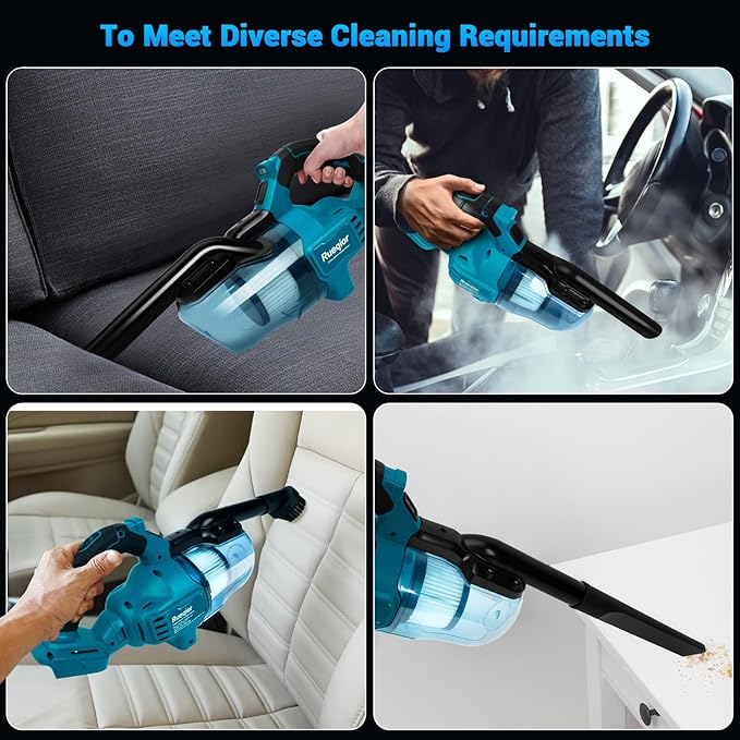 Cordless Vacuum Compatible with Makita 18V Battery, Handheld Vacuum Cleaner for Home Car Hardwood Floor Carpet, Portable Shop Vacuum with Washable HEPA Filter(Tool Only)