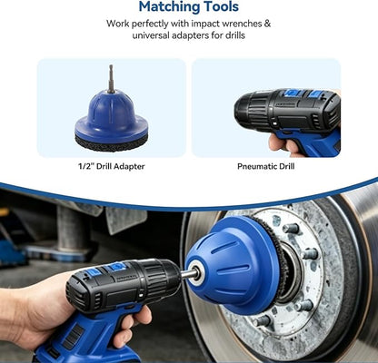Wheel Hub Resurfacing Kit, 6 Inch Wheel Hub Polisher and Resurfacing Automotive Tool with Drill Adapter, Wheel Hub, Rim & Rust Removal Tool for sedans, Vans, Trucks and Sprinters