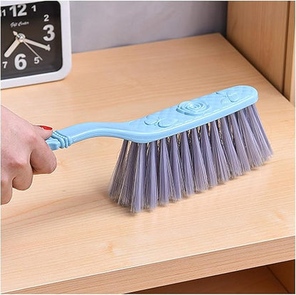 Feather Duster,Cleaning Brush Soft Cleaning Brush Hand Broom Dust Pan and Brush Set Hotel Family Clothes Dust Hair Sofa Bed Sheets Bedspread Carpet Cleaning Scrub Brushes for Cleaning (Color : Blauw)