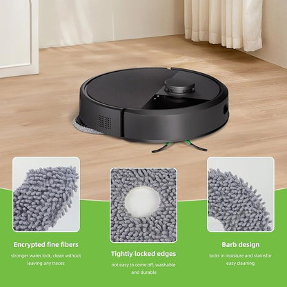 VIEWALL 8 Pack Mop Pad for iRobot Roomba Plus 405 G181/G185 Combo, Plus 505/507 Combo, Plus 4020 Combo Robot Vacuum Cleaner, Microfiber Washable Mop Cloths Replacement Parts Accessories