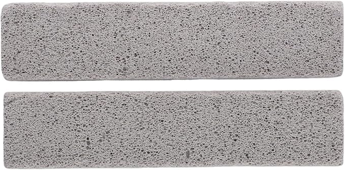 2-Pack Pumice Stone Cleaning Sticks with Handle for Toilet Bowl, Pool Tile, Grill and Bathroom - Removes Hard Water Rings, Lime, Calcium and Rust Stains