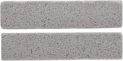 2-Pack Pumice Stone Cleaning Sticks with Handle for Toilet Bowl, Pool Tile, Grill and Bathroom - Removes Hard Water Rings, Lime, Calcium and Rust Stains