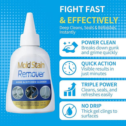 Home Stain Cleaner, 7 fl oz Mold Stain Cleaner Gel for Washing Machine, Home Stain Cleaning Gel for Fridge, Tile, Grout, Sink, Shower, Caulk, and Front Loader Seal