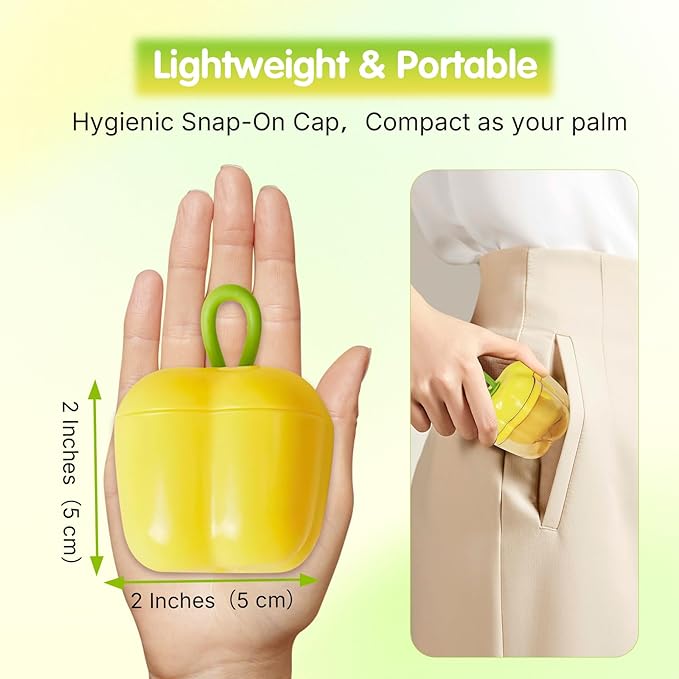 2PCS Portable Mini Lint Rollers, Reusable Washable Lint Rollers for Clothes Car Seats with Protective Cap, Travel Portable Lint Roller - Fits in Wallet, Pet Hair Remover(Green)