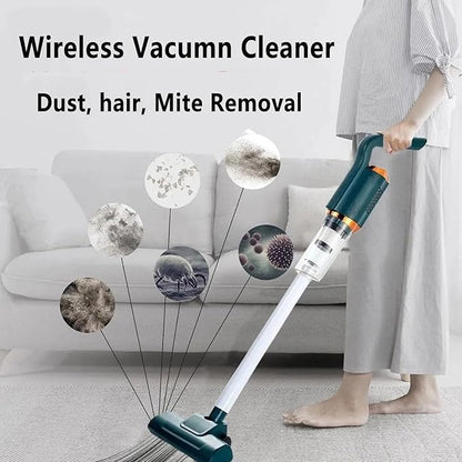 Cordless Vacuum Cleaner, 8500Pa Powerful Stick Vacuum, Lightweight Carpet Cleaner with 500ml Dust Cup, Rechargeable Handheld Vacuum for Carpet and Hard Floor Pet Hair (Green)