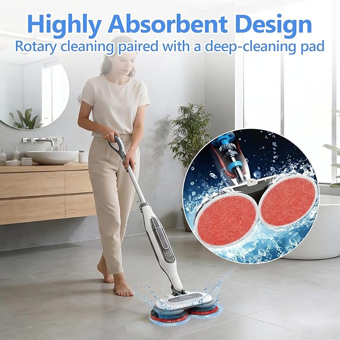 10 Pack Upgraded S7001 Pads Replacement Steam Mop Pads for Shark S8201 S8001 S7001 S7201 S7000AMZ S7000 S7005 S7020 S7001TGT Steam Mop Pads, Steam & Scrub All-in-One Scrubbing Mop Pads
