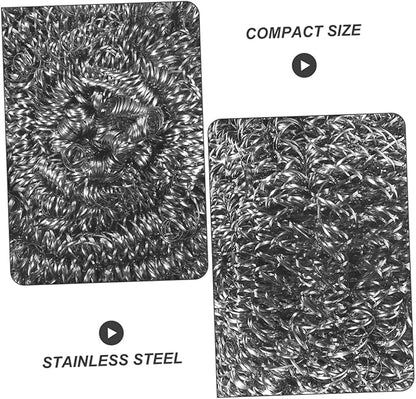 Unomor 8Pcs Stainless Steel Pot Balls Heavy Duty Wire Scrubbers for Kitchen Dish Removal Tool for Stovetops and Pots