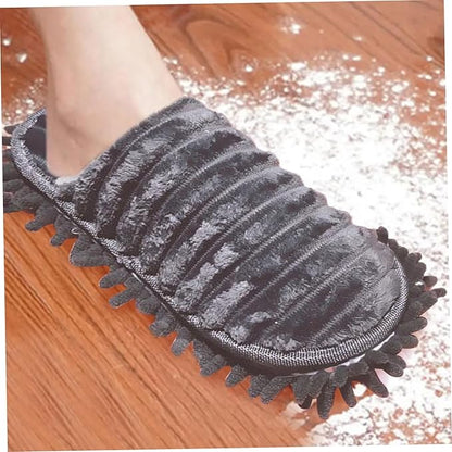 Unisex Microfiber Slippers,Floor Cleaning Mop Slippers,Detachable Washable Mop Shoes,Silent Mopping Slippers for Women Men/Size 42-44