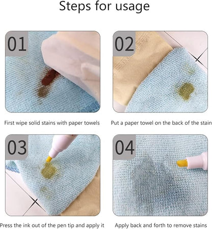 Portable Stain Remover Pen Decontamination Pen Dust Cleaner Oil Stain Cleaning Pen Brush Wipe Eliminate Fabric Clothes