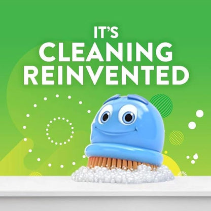 Scrubbing Bubbles Fresh Gel Toilet Bowl Cleaning Stamps, Helps Keep Toilet Clean and Helps Prevent Limescale & Rings, Rainshower Scent, 1 Dispenser with 6 Fresh Gel Stamps (Pack of 6)