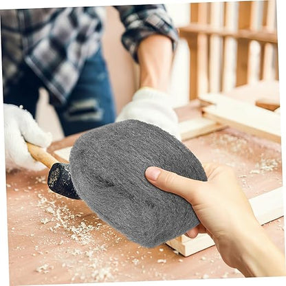 2 Rolls Coarse Steel Wool Pads Reusable Wire Mesh for Cleaning Rust Removal and Polishing Wood and Metal Surfaces