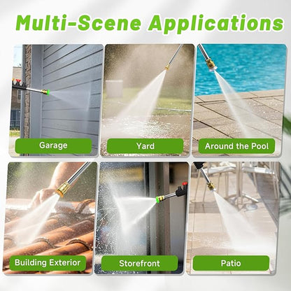 Portable Power Washer, 4 Quick Connect Nozzles, High Cleaning Machine for Car, Patio, Driveway,Fences,Decks