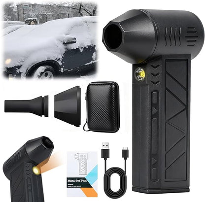 Snow Whiz 2026 Upgrade LED Turbo Snow Blower, 3 Gear Electric Air Blower for Car, Home, Keyboard
