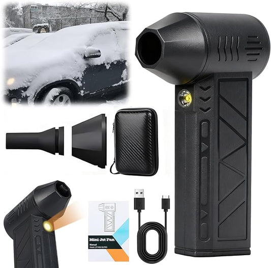 Snow Whiz 2026 Upgrade LED Turbo Snow Blower, 3 Gear Electric Air Blower for Car, Home, Keyboard