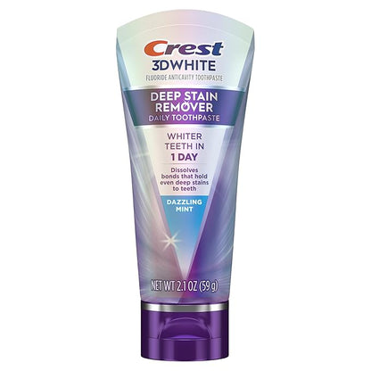 Crest 3DWhite Brilliance Deep Stain Remover Dazzling Mint Toothpaste - 2.1oz