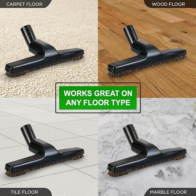 Selgo Universal 1 ¼ Inch (32mm) Black Vacuum Cleaner Floor Brush 10" Wide, Pack of 10 (10 Brushes)